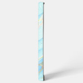 Blue and Gold Print Summer Moderner Individuelle N Samsung Galaxy Hülle (Linke Seite)