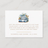 Blue and Gold Pumpkin Autumn Baby Shoower Begleitkarte (Vorderseite)