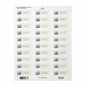 Blue and Gold Pumpkin Rücksendeadresse (Vorne)