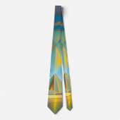 Blue and Gold Pyramide Krawatte (Vorderseite)