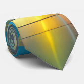 Blue and Gold Pyramide Krawatte (Gerollt)