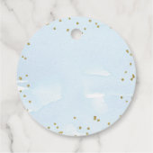 Blue and Gold Sip Sip Hooray Bridal oder Baby Show Geschenkanhänger (Rückseite)