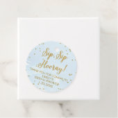 Blue and Gold Sip Sip Hooray Bridal oder Baby Show Geschenkanhänger (Beispiel)