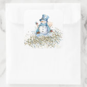 Blue and Gold Snowman Stickers (Tasche)