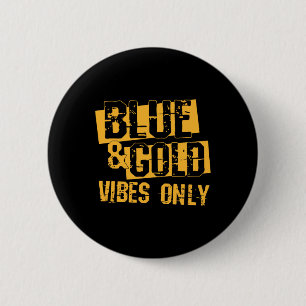 Blue and Gold Spirit Wear für High School Football Button