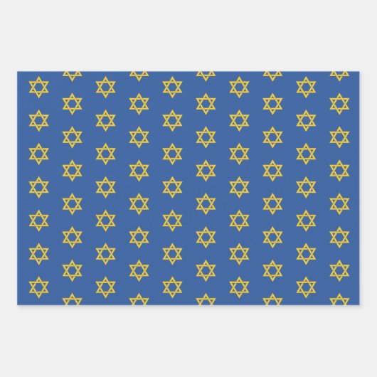 Blue and Gold Star von David Geschenkpapier Set (Vorderseite 2)