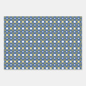 Blue and Gold Star von David Geschenkpapier Set (Vorderseite)