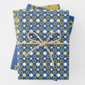 Blue and Gold Star von David Geschenkpapier Set (Beispiel)