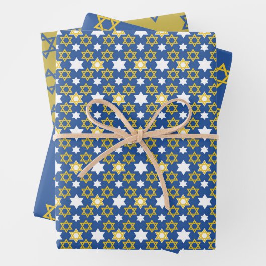 Blue and Gold Star von David Geschenkpapier Set (Beispiel)