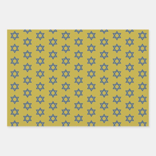 Blue and Gold Star von David Geschenkpapier Set (Vorderseite 3)