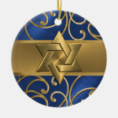 Blue and Gold Star von David Ornament (Vorne)