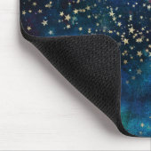 Blue and Gold Under Stars Night Sky Mousepad (Ecke)