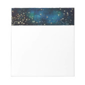 Blue and Gold Under Stars Night Sky Notizblock (Vorderseite)