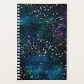Blue and Gold Under Stars Night Sky Planer (Vorderseite)