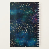 Blue and Gold Under Stars Night Sky Planer (Rückseite)
