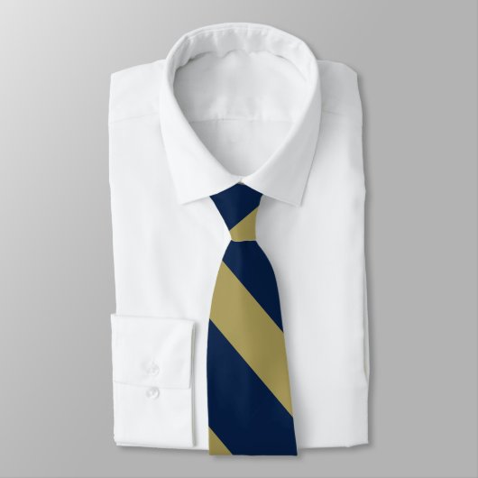 Blue and Gold University Stripe Krawatte (Gebunden)