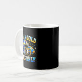 Blue And Gold Vibes Only Football Fan Gift Kaffeetasse (Vorderseite Links)