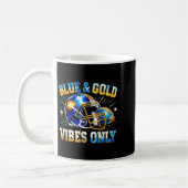 Blue And Gold Vibes Only Football Fan Gift Kaffeetasse (Links)