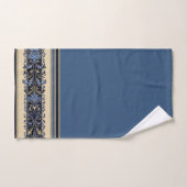 Blue and Gold Victorian Border Badhandtuch Set (Handtuch)
