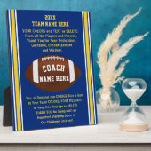 Blue and Gold Vielen Dank Fußball Coach Geschenkid Fotoplatte (Seite)