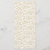 Blue and Gold Vintage Botanical Wedding Menükarte (Rückseite)