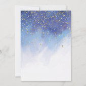 Blue and Gold Watercolor Boy Confirmation Einladung (Rückseite)