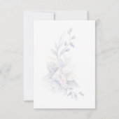 Blue and Gold Watercolor Floral Wedding RSVP Card (Rückseite)
