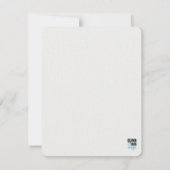 Blue and Gold Watercolor Swash Wedding RSVP Karte (Rückseite)