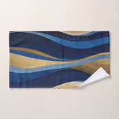 Blue and Gold Waves Badhandtuch Set (Handtuch)