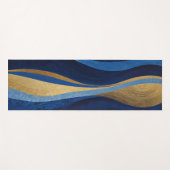 Blue and Gold Waves Yogamatte (Vorderseite (Horizontal))