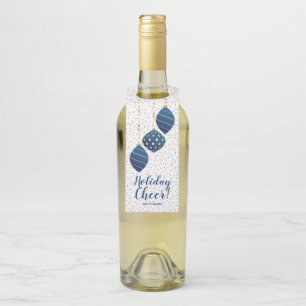 Blue and Gold Weihnachtsschmuck Weihnachtsgeschenk Flaschenanhänger