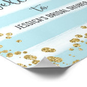 Blue and Gold Welcome Poster Print (Ecke)