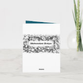 Blue and Golden Islamic Eid Mubarak Gruß Karte (Rückseite)