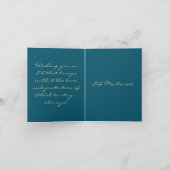 Blue and Golden Islamic Eid Mubarak Gruß Karte (Innenseite)