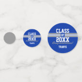 Blue and Gray Abschluss Foto Herzlichen Glückwunsc Konfetti (Rückseiten)