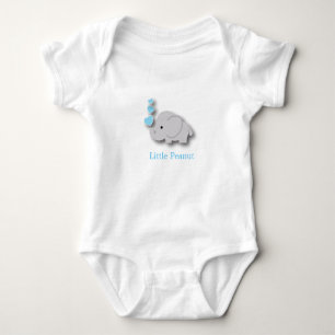 Blue and Gray Baby Elephant 🐘 - Little Peanut Baby Strampler