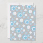 Blue and Gray Baby Owl 🦉| Duschthema Einladung (Rückseite)