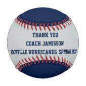 Blue and Gray Baseball, vielen Dank für Ihren Coac Baseball (Vorderseite)