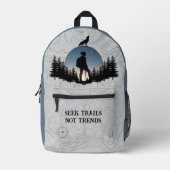 Blue and Gray Explorer Wandertour Pack Bedruckter Rucksack (Vorderseite)
