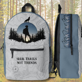 Blue and Gray Explorer Wandertour Pack Bedruckter Rucksack