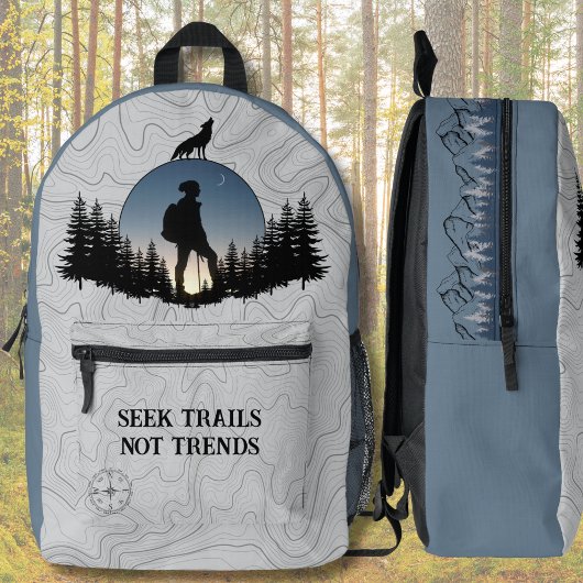 Blue and Gray Explorer Wandertour Pack Bedruckter Rucksack