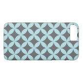 Blue and Gray Gemustert iPhone Case (Rückseite (Horizontal))