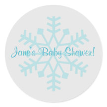 Blue and Gray Snowflake Sticker