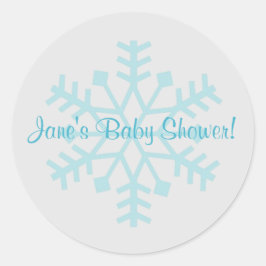 Blue and Gray Snowflake Sticker