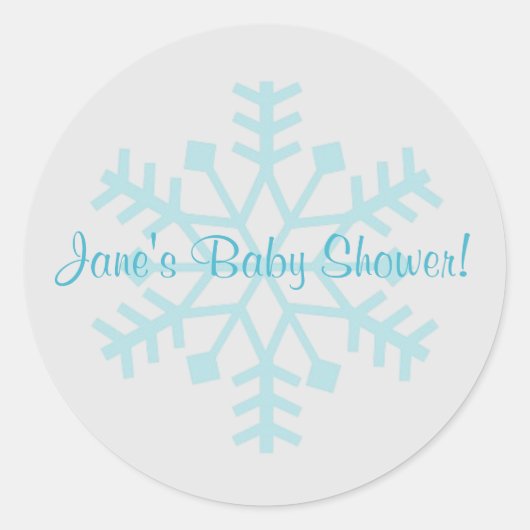 Blue and Gray Snowflake Sticker (Vorderseite)