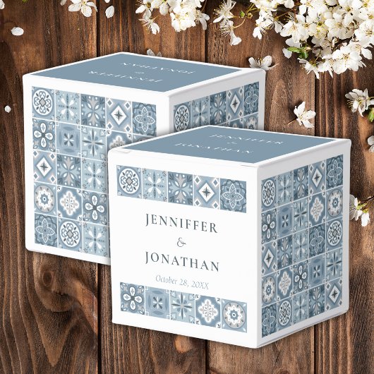 Blue and Gray Spanish tiles Fevor Box Geschenkschachtel