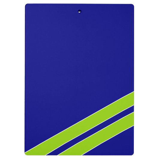 Blue and green add name initials office klemmbrett (Rückseite)