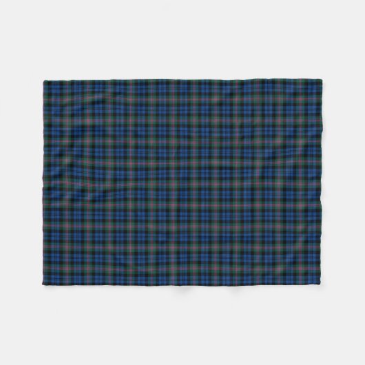 Blue and Green Baird Clan Tartan Fleecedecke (Vorderseite (Horizontal))