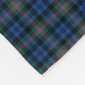 Blue and Green Baird Clan Tartan Fleecedecke (Ecke)