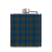 Blue and Green Clan Agnew Tartan Monogram Flachmann (Rückseite)